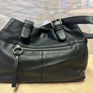 Great American Leatherworks Black Leather Shoulder Bag